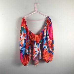 Fashion Nova | puff sleeve tie front crop